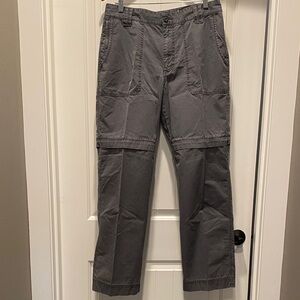 Eddie Bauer Men's Charcoal Convertible Hiking Pants